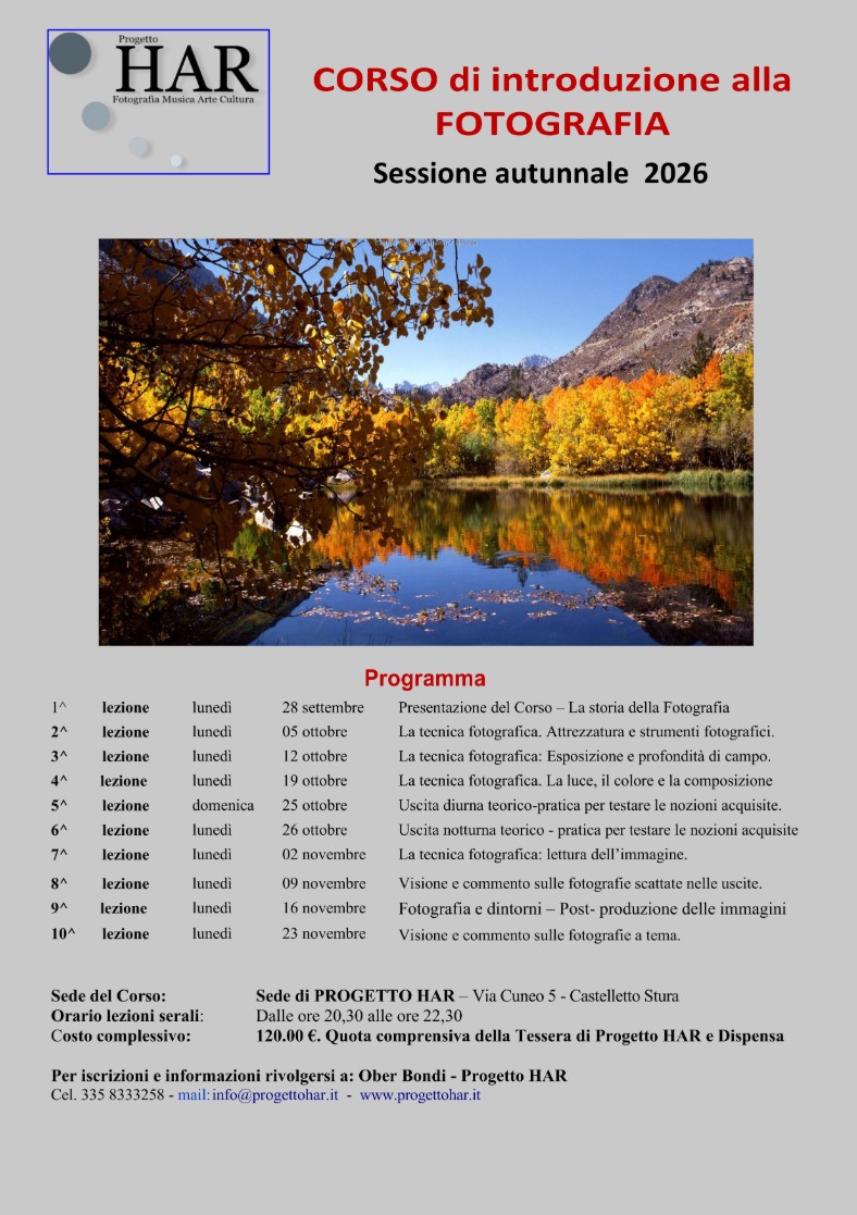 Corso introduttivo - autunno 2026